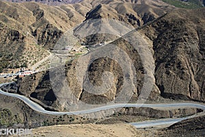 Maroko mauntain road landscape,