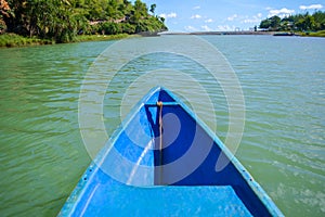 Maron river view from the passenger`s point of view on the boat
