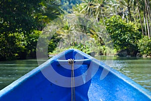 Maron river view from the passenger`s point of view on the boat