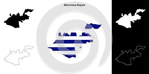 Maroneia-Sapes outline map
