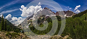 Maroon Bells and Crater Lake Panorama