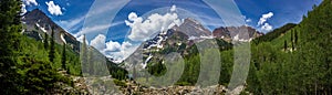 Maroon Bells and Crater Lake Panorama