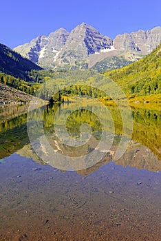 Maroon Bells, Elk Range, Rocky Mountains, Colorado