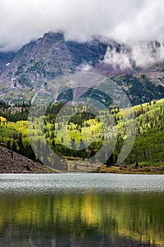 Maroon Bells in Fog