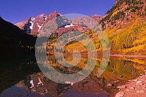 Maroon Bells Reflection in Autumn