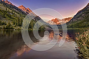 Maroon Bells Sunrise, Aspen, Colorado, USA