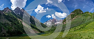 Maroon Lake and Maroon Bells Panorama