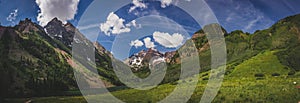 Maroon Lake and Maroon Bells Panorama