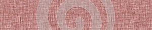 Maroon Red Gray French Linen Texture Banner Background. Old Ecru Flax Fibre Seamless Pattern. Organic Yarn Close Up Weave Fabric