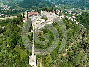 Marostica-Castello superiore visto dall `alto photo