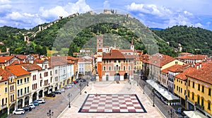 Marostica - charming medieval town, calling Chess village. Veneto. Italy photo
