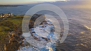 Maroubra Rock Cliff Aerial View