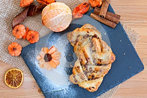 Marple and pecan plait pastry