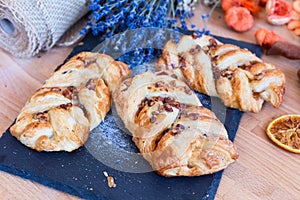 Marple and pecan plait pastry