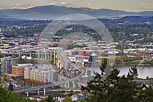 Marquam Hill Freeway Over River