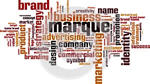 Marque word cloud photo