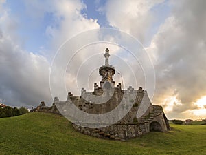 Marques de comillas monument, comillas beach, cantabria