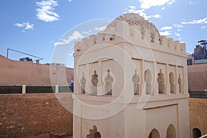 Marrakech, Morocco - Feb 10, 2023: The ancient 12th century Almoravid Koubba building photo