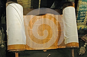 Historic Koran Scroll, Dar Si Sad Museum, Marrakech, Morocco photo