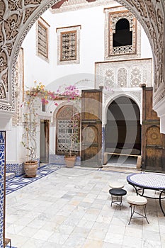 Marrakech - Tiskiwin museum inner courtyard photo