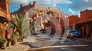 Marrakesch, view of the old town in Morocco