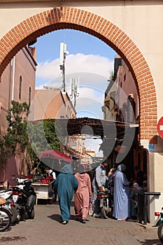 Old gate in the centre of Marrakesh