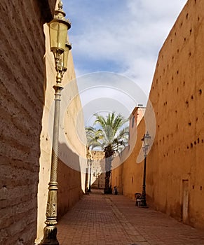 Marrakesh Medina city walls - old fortified city