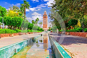 Marrakesh, Morocco. Koutoubia Mosque photo