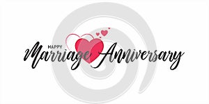 Marriage Anniversary Wishing Greeting Card. Conceptual Creative Card for Wedding Anniversary.