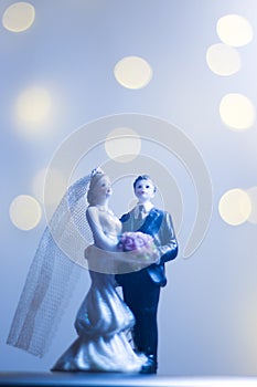 Marriage bride groom cake topper