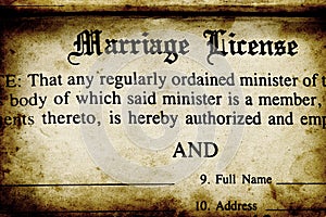 Marriage Certificate Form