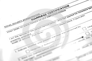 Marriage Certificate Form