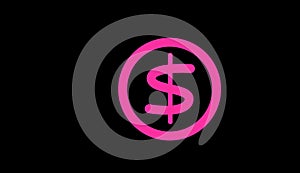Marriage of convenience icon. Love costs money. Budget for family and dating. Dollar sign turning into heart symbol