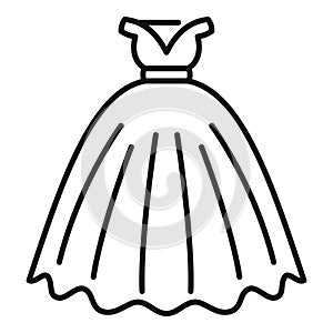 Marriage dress icon outline vector. Woman shower