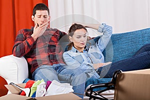 Marriage exhausted of moving house