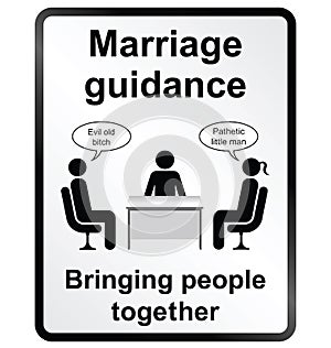 Marriage Guidance Information Sign