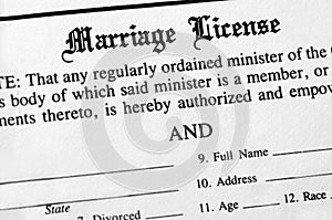 Marriage License photo