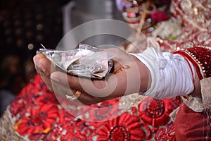 during a marriage pooja