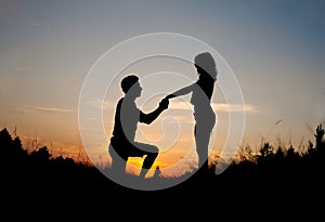 Marriage Proposal Sunset