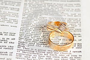 Marriage text & rings photo