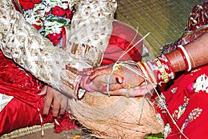 Marriage wedlock matrimony hands at home photo