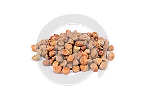 Marrowfat peas in a pile isolated over white
