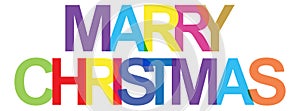 marry christmas on white