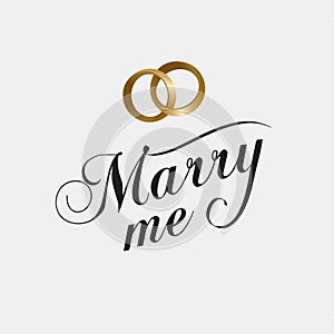 Marry me calligraphy card