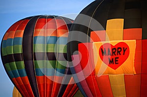 Marry Me proposal on Hot Air Balloons