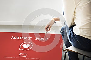 Marry Me? Valentine Romance Heart Love Passion Concept