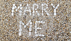 Marry Me? Yes! Stones on the beach