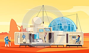 Mars Colonization Station Composition