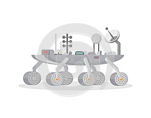 Mars exploration rover isolated vector icon