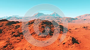 Mars landscape, 3d render